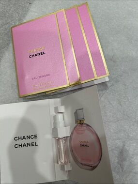 CHANEL Chance Eau Tendre Pink & Gold Sample Card Set
